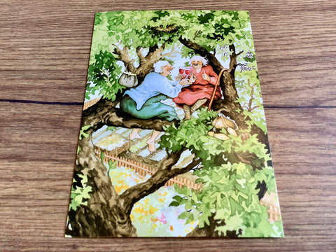 Postkarte Löök Frauen auf Baum