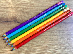 Bleistift-Set Regenbogen "Happiness" aus RC-Papier