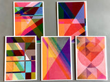Briefkarte Geometrie bunt (Tamayo)