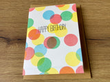 Briefkarte Happy Birthday Dots SJJ