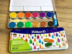 Deckfarbkasten Metallbox 12 Farben Pelikan