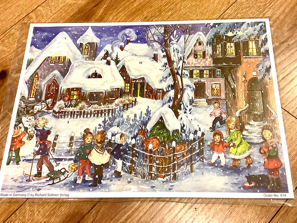 Adventskalender "Es schneit" 22x31cm (Sellmer 814)