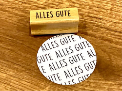 Stempel ALLES GUTE Bordschätze 40x15mm