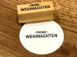 Stempel Frohe WEIHNACHTEN 40x15mm