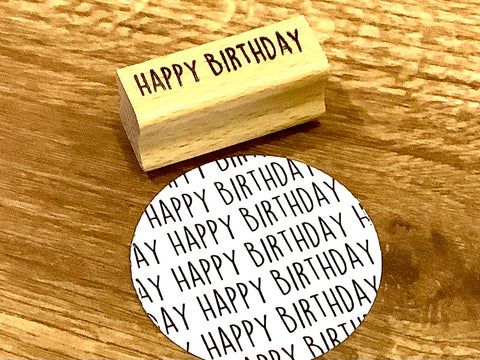 Stempel HAPPY BIRTHDAY Bordschätze 40x15mm