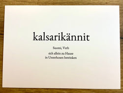 Postkarte "Kalsarikännit" (daniels cards)