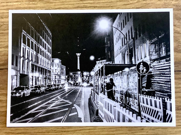 Postkarte „Berlin After Dark“ sw (Reister)°