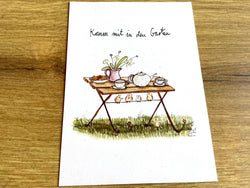 Postkarte Komm mit in den Garten (Erichsen)