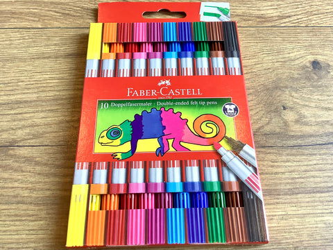 Fasermaler 10 Farben Faber-Castell duo